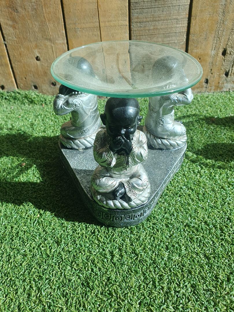 Buddha Oil Burner - with Lid - Assorted