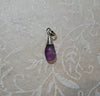 Amethyst Faceted Drop Pendant - Sterling Silver