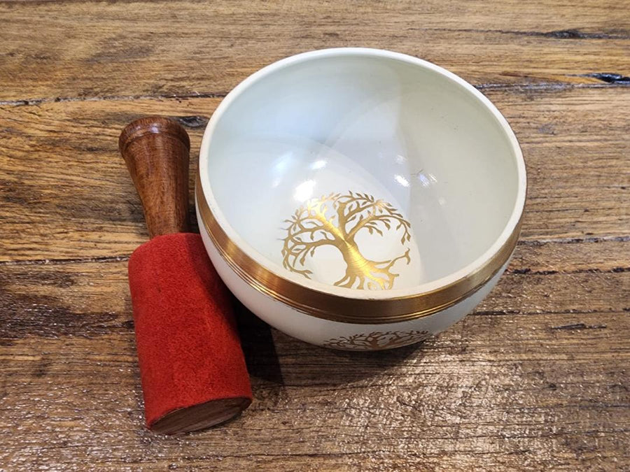 Singing Bowl - Brass - Yellow Tree Of Life - 9cm