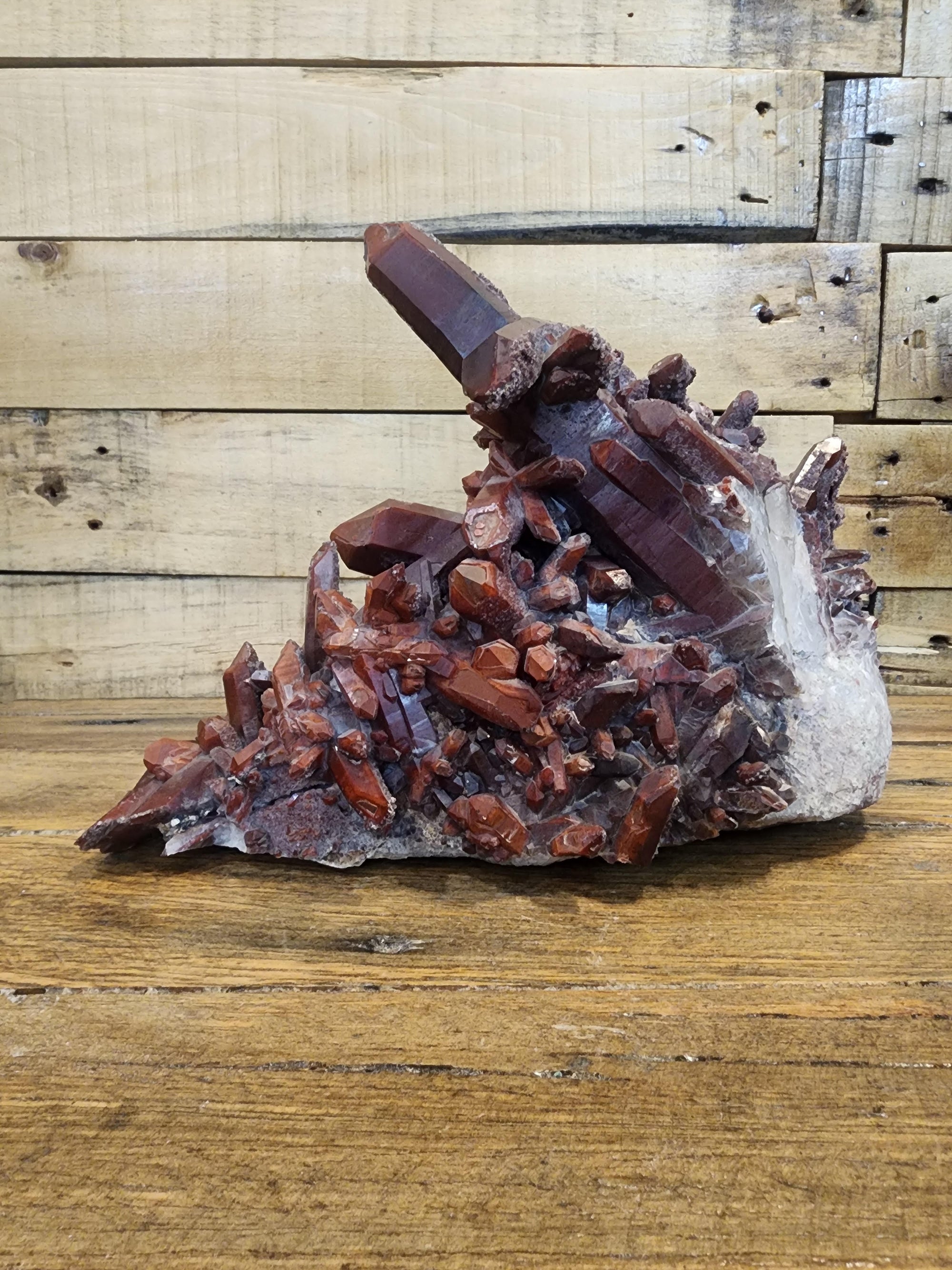 Red Quartz Cluster