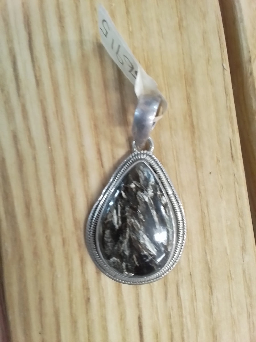 Astrophyllite Crystal Pendent Sterling Silver