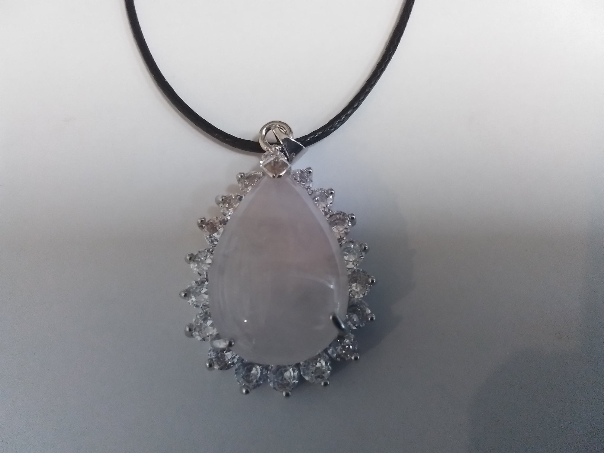 Crystal Necklace Tear Drop Style