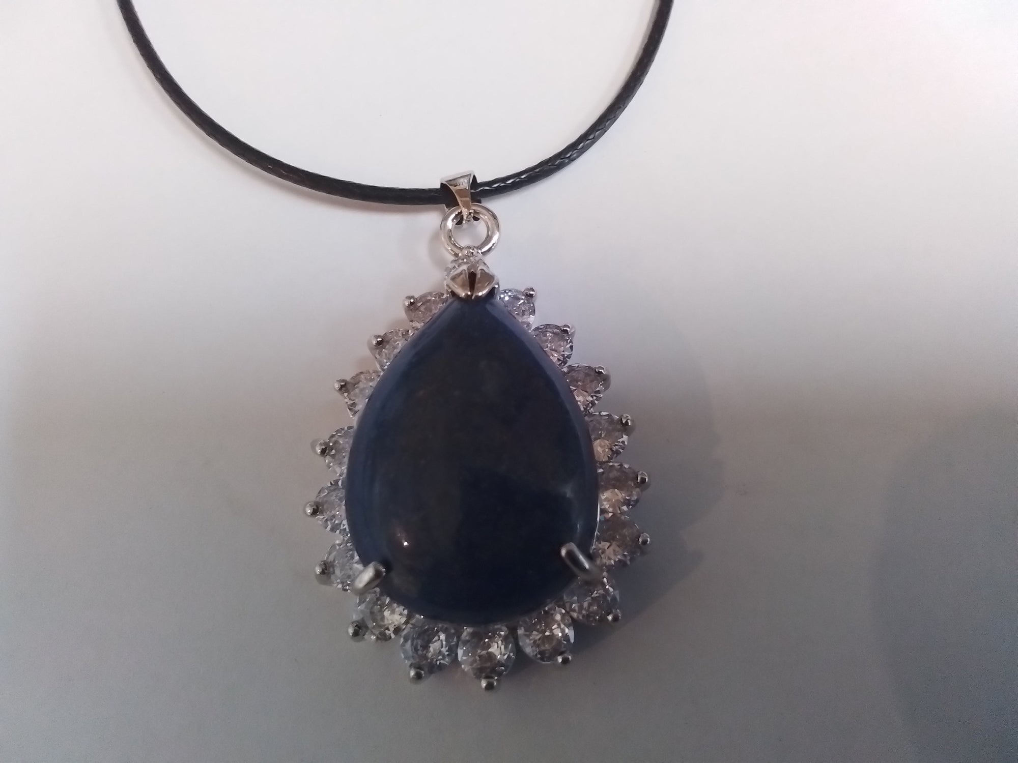 Crystal Necklace Tear Drop Style