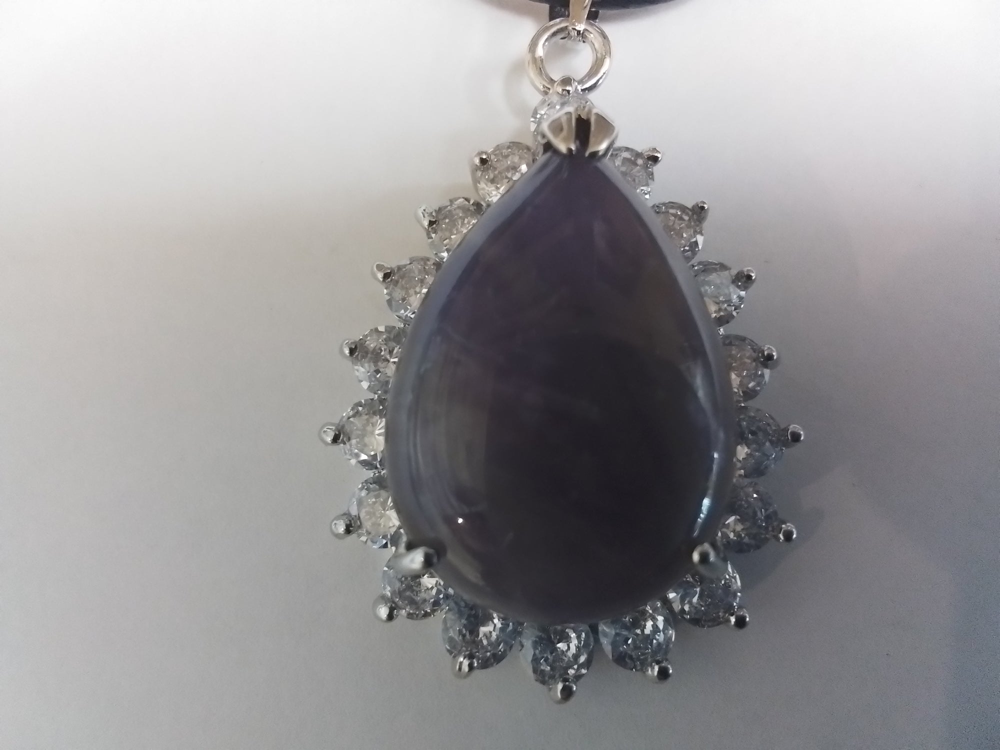 Crystal Necklace Tear Drop Style