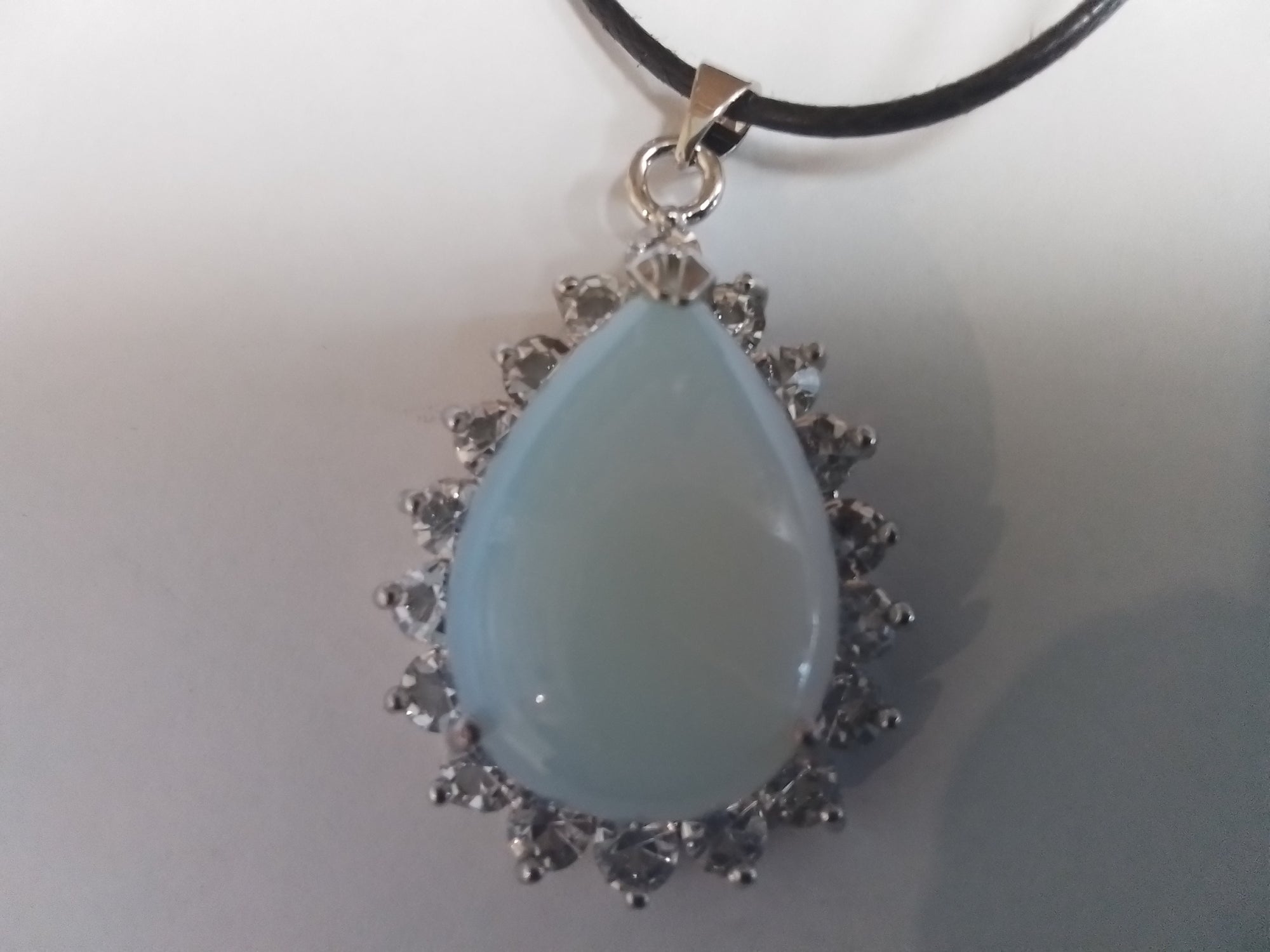 Crystal Necklace Tear Drop Style