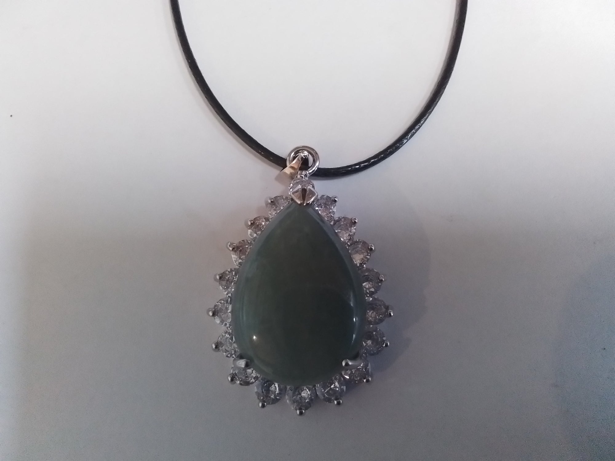 Crystal Necklace Tear Drop Style