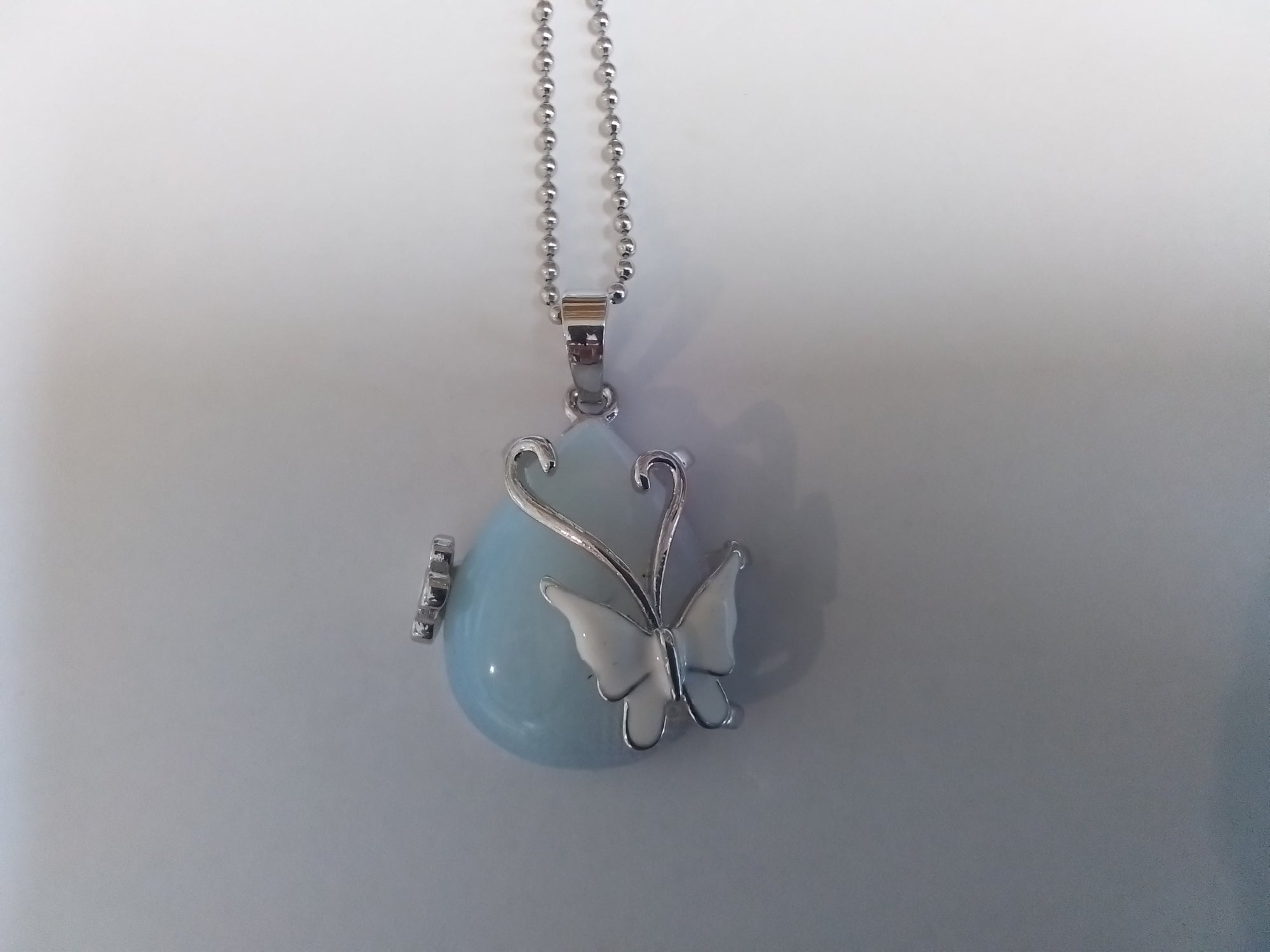 Blue Crystal Butterfly Necklace | Devenir Jewels
