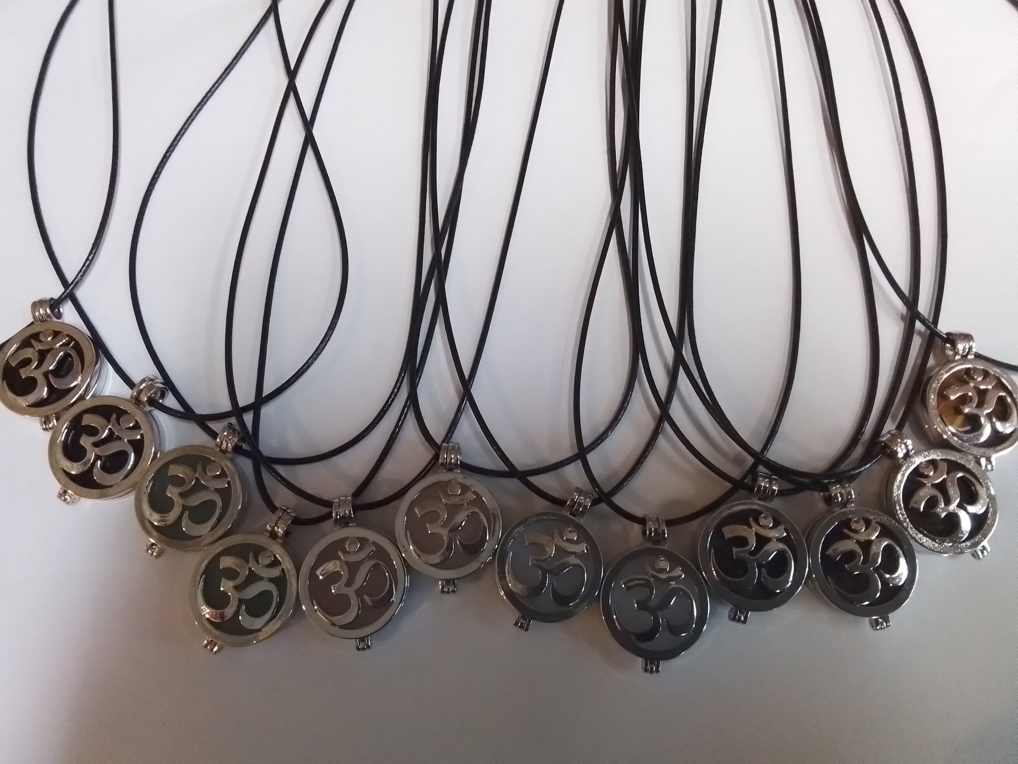 OM Crystal Locket Necklace