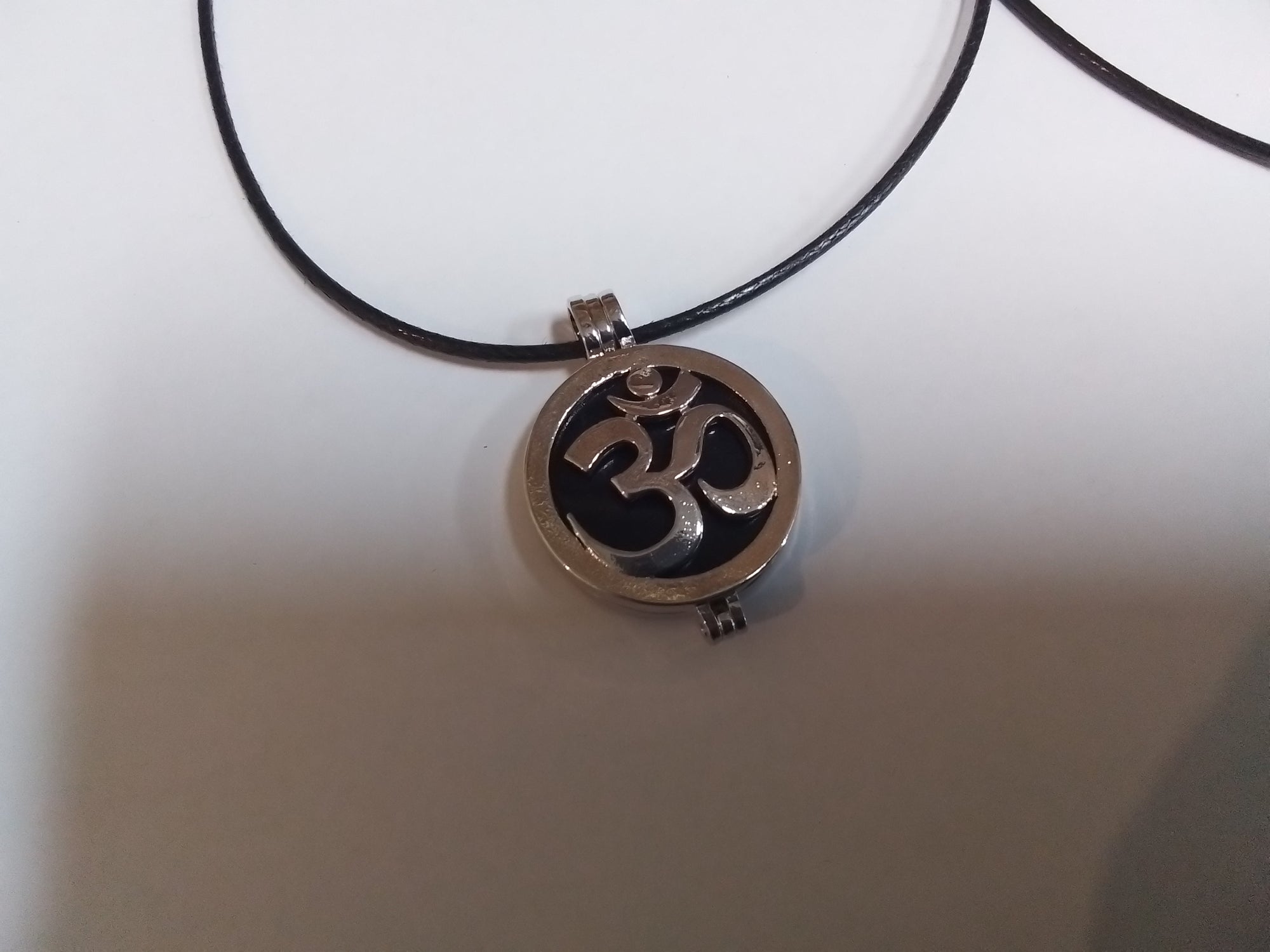 OM Crystal Locket Necklace