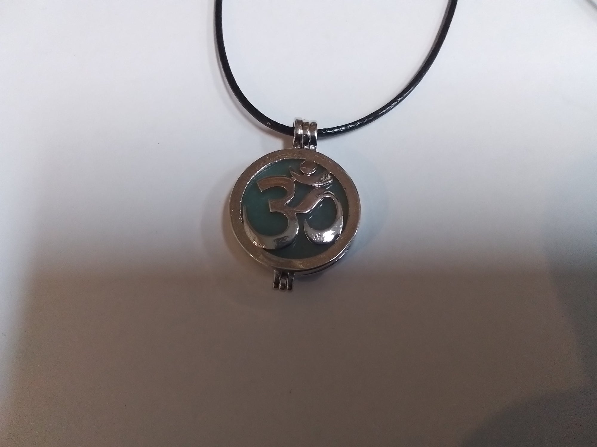 OM Crystal Locket Necklace