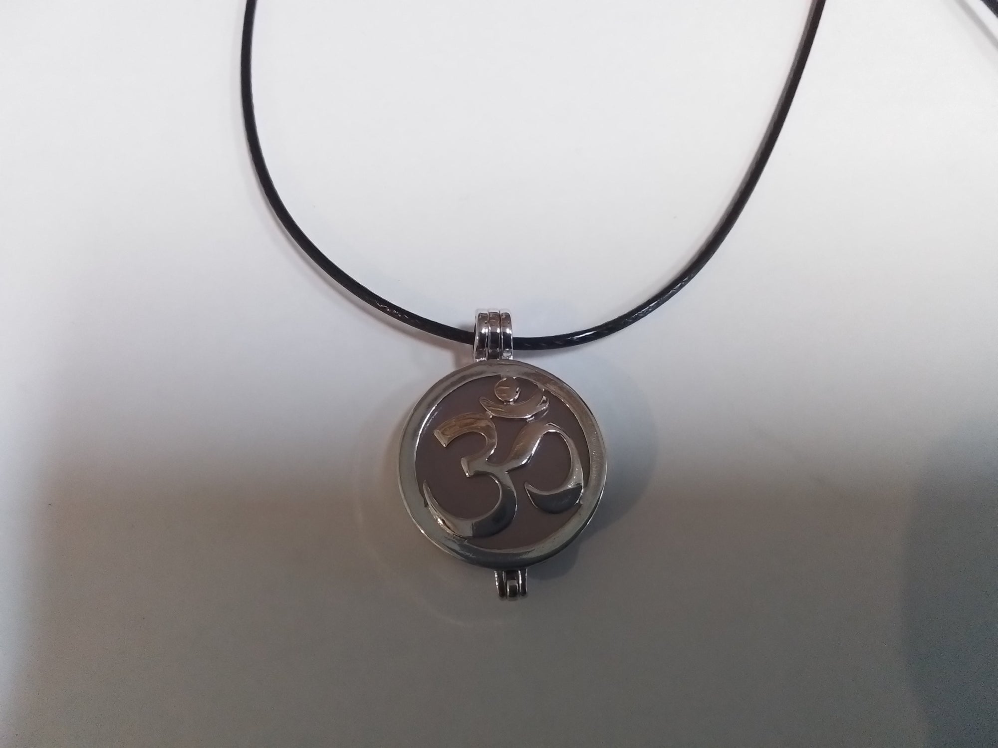 OM Crystal Locket Necklace