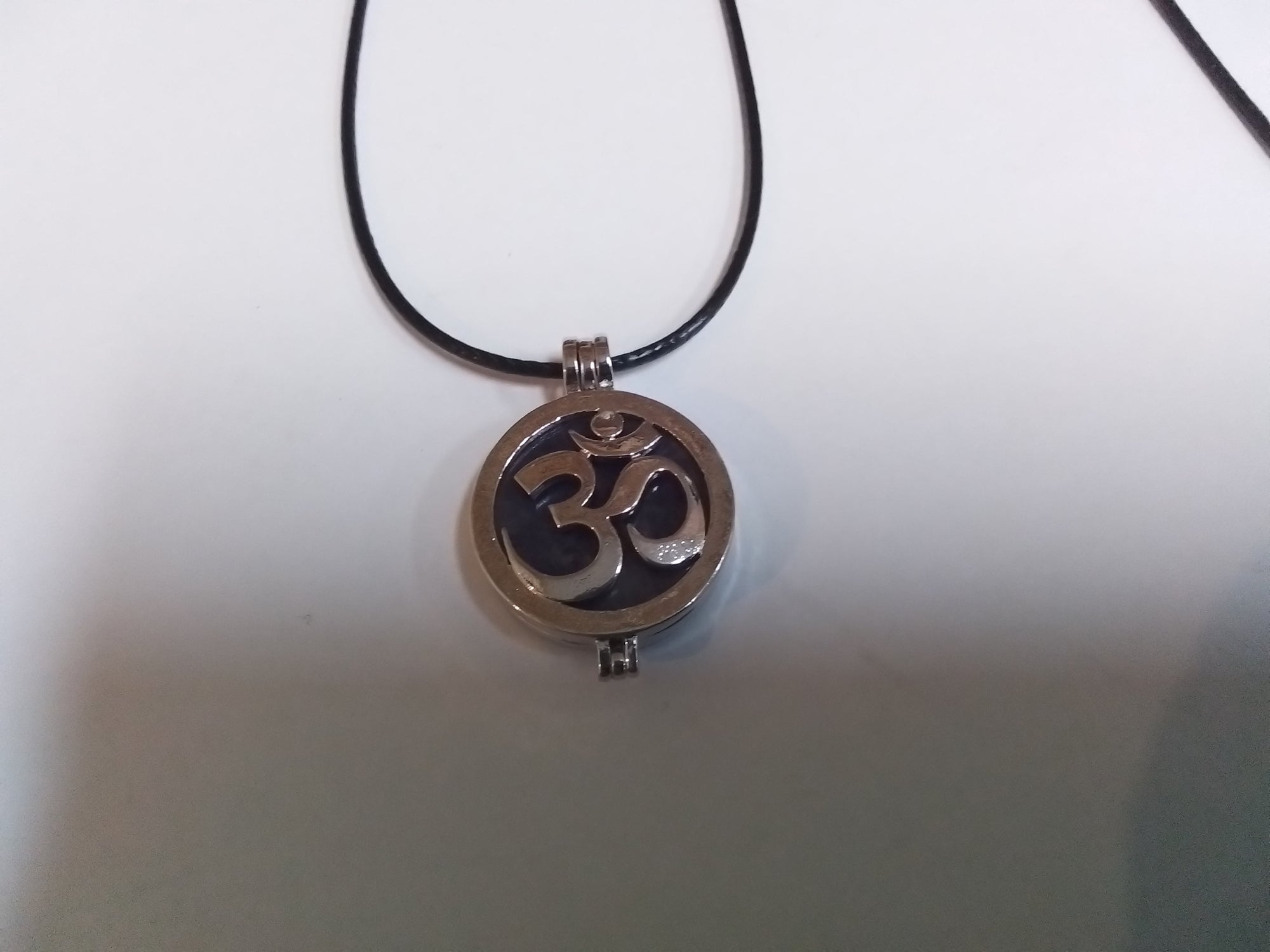 OM Crystal Locket Necklace