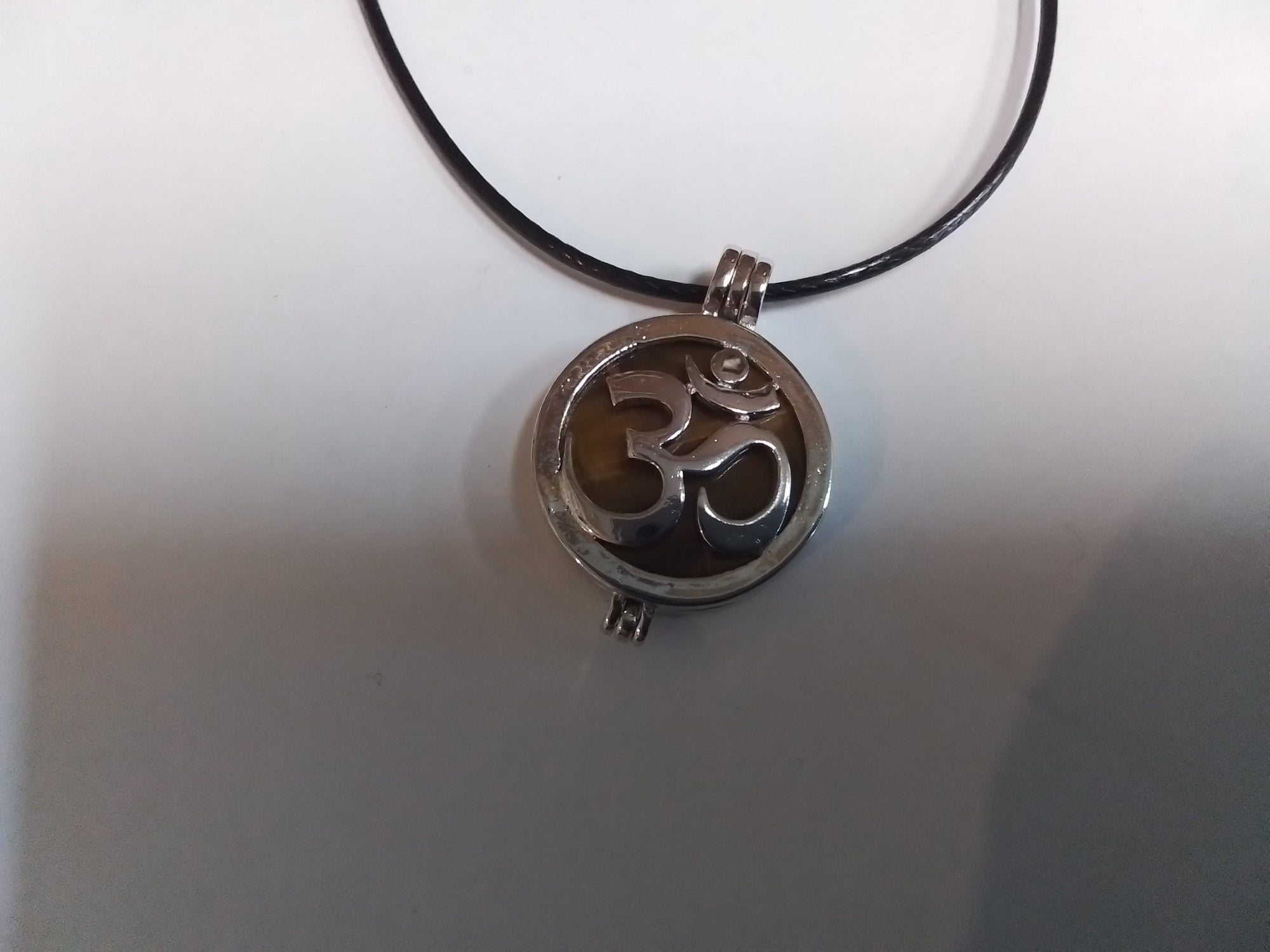 OM Crystal Locket Necklace
