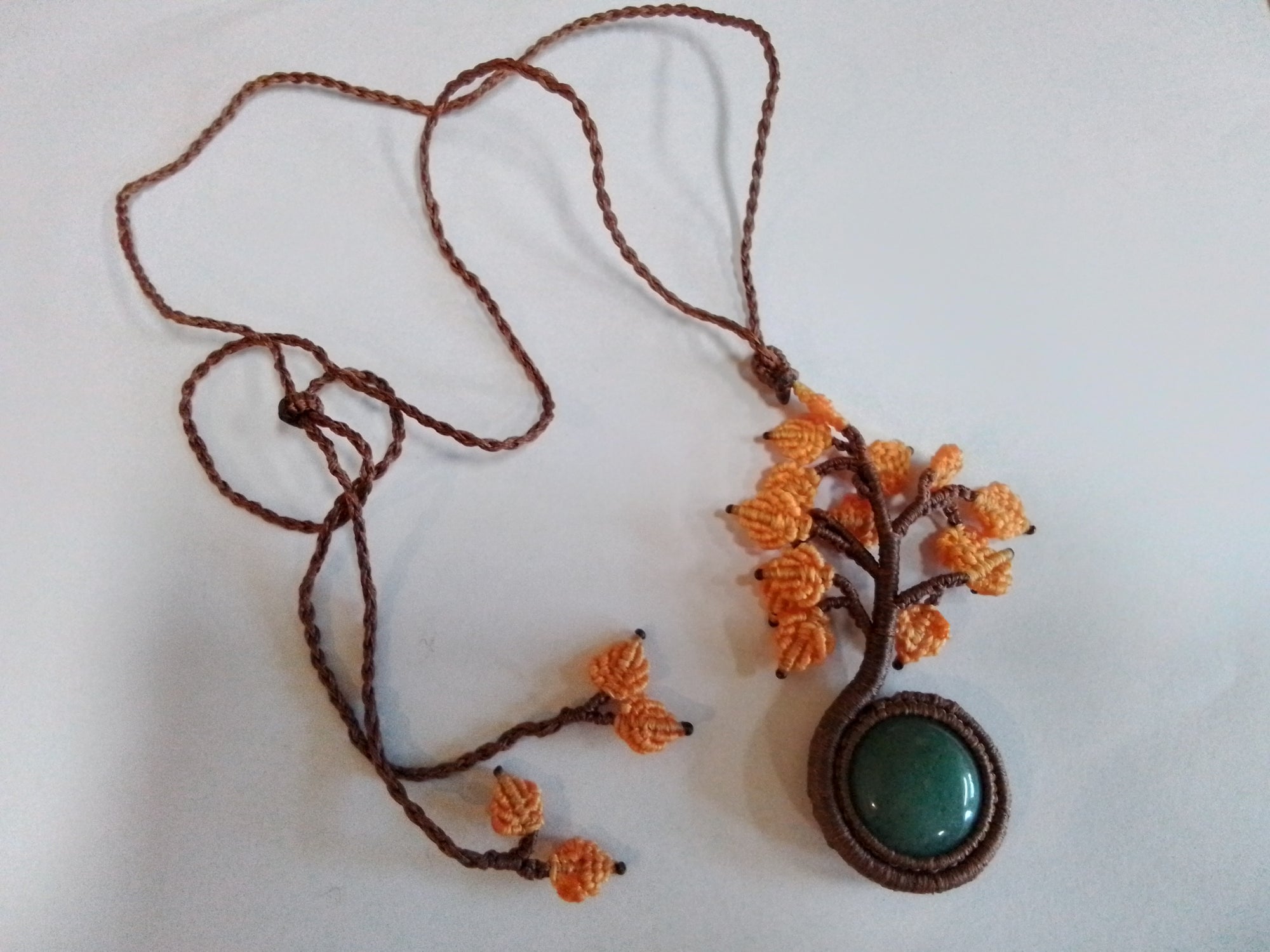 Macrame Tree Crystal Necklace