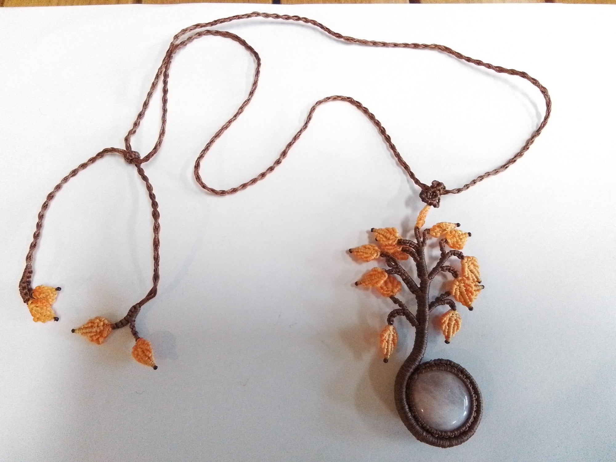 Macrame Tree Crystal Necklace