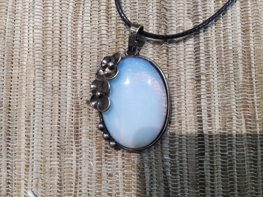 Oval Crystal Flower Necklace Assorted