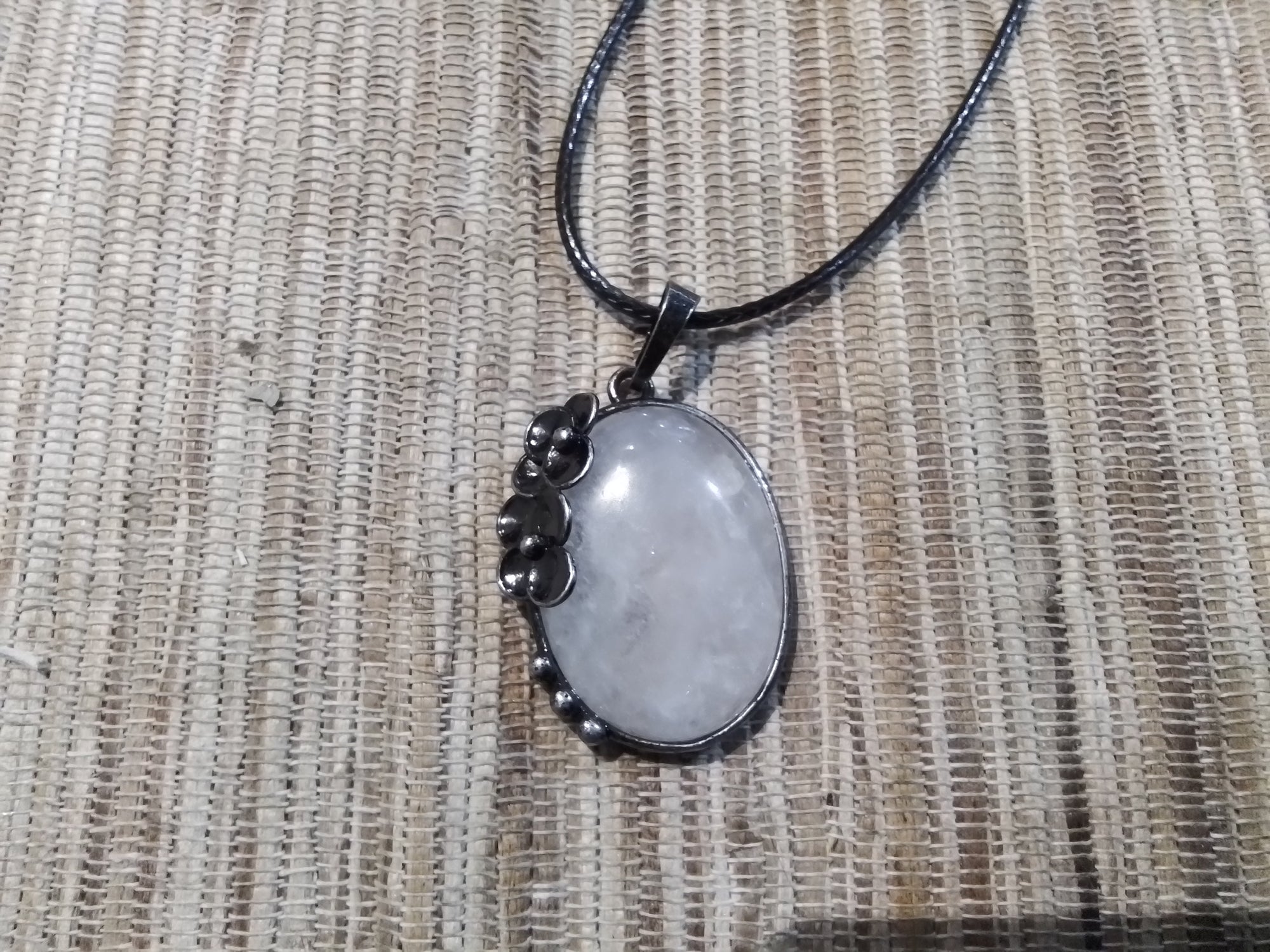 Oval Crystal Flower Necklace Assorted