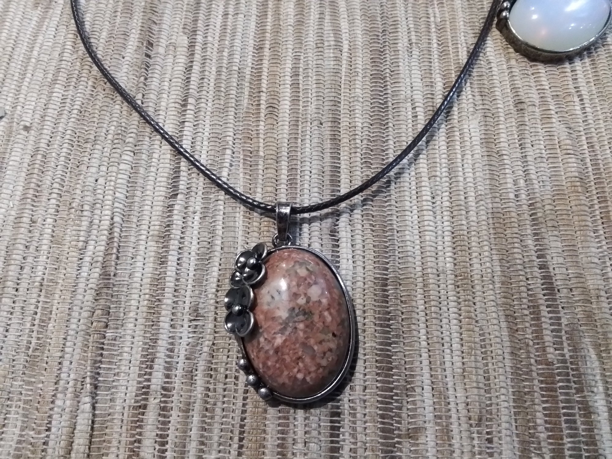 Oval Crystal Flower Necklace Assorted