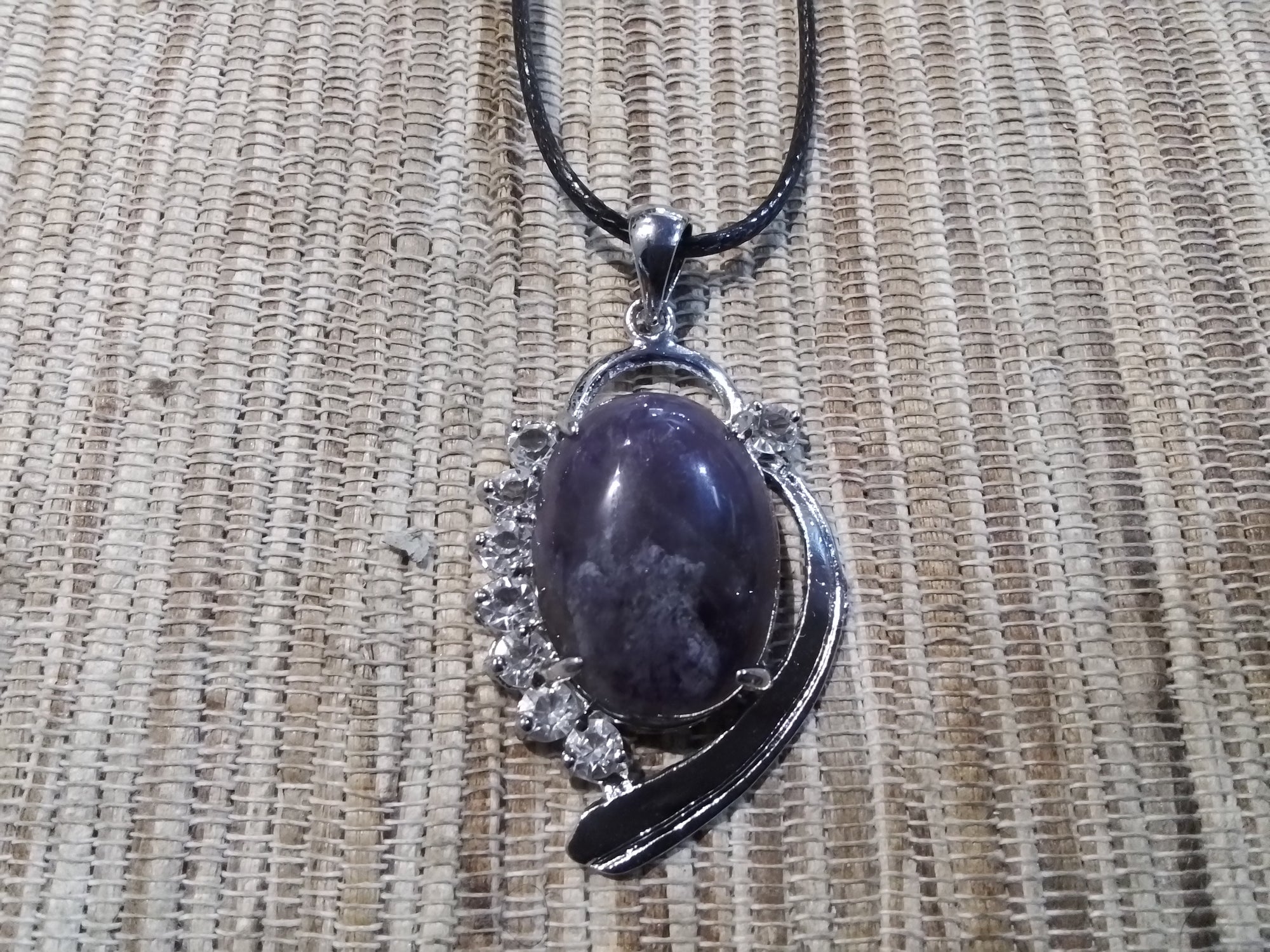 Oval Crystal Pendant Necklace Assorted