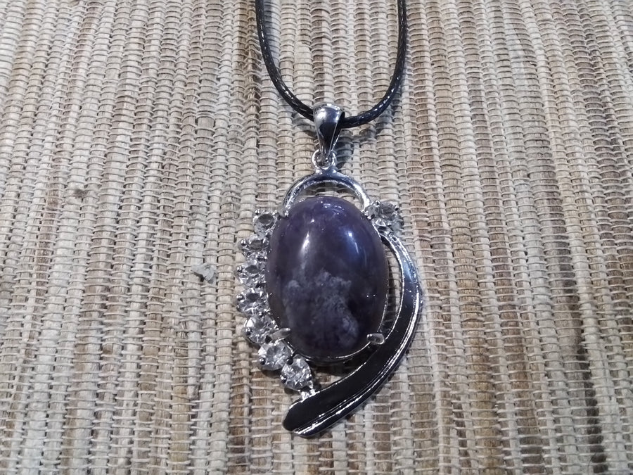 Oval Crystal Pendant Necklace Assorted