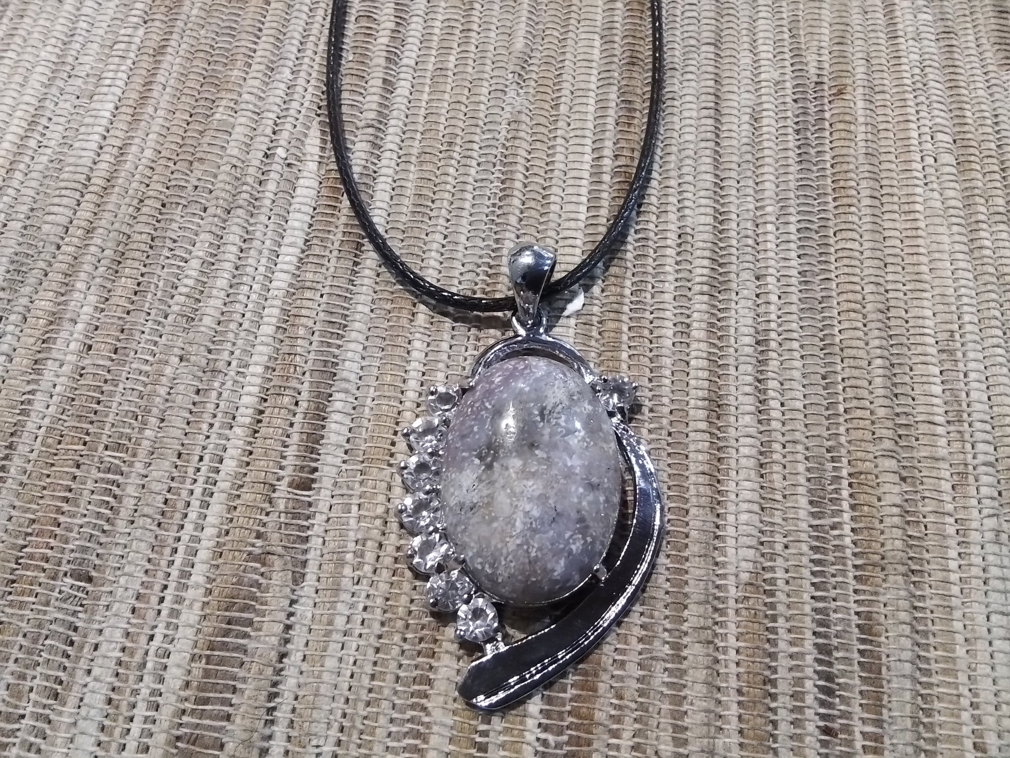 Oval Crystal Pendant Necklace Assorted