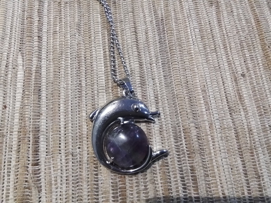 Dolphin Crystal Necklace Assorted