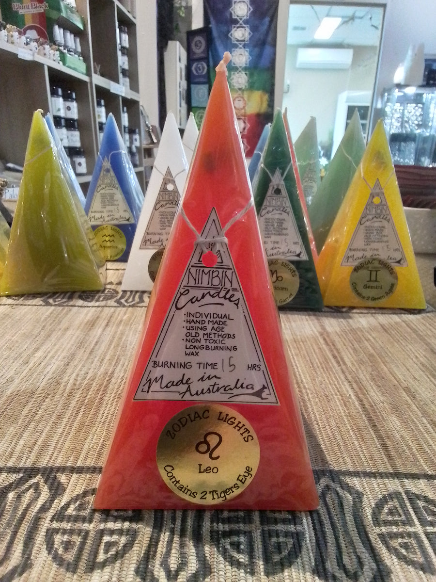 Nimbin Pyramid Zodiac Candle