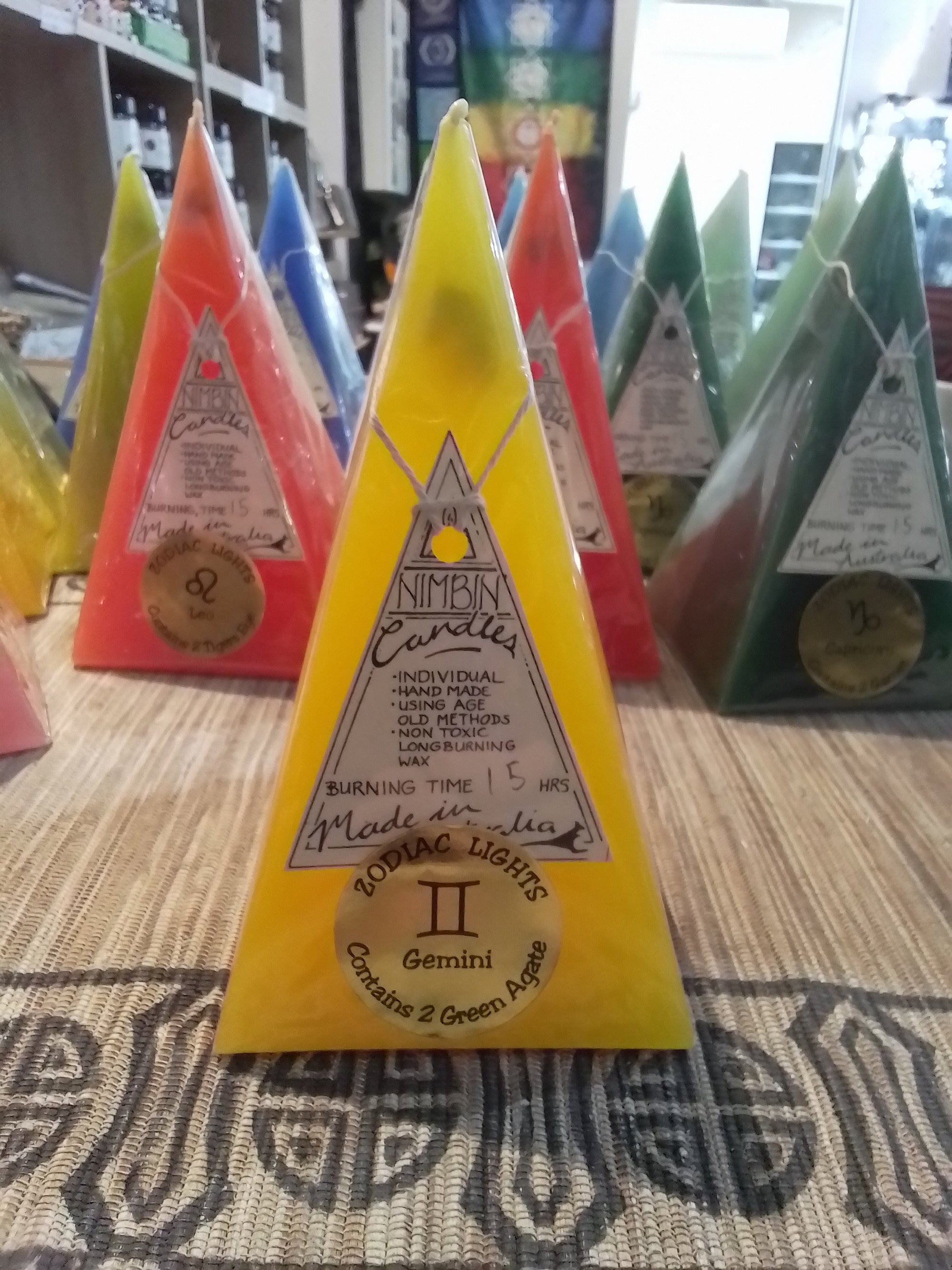 Nimbin Pyramid Zodiac Candle