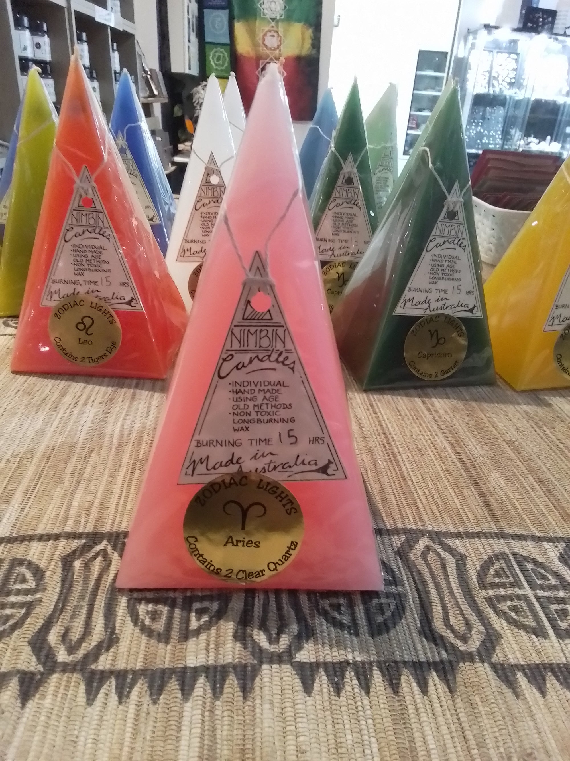 Nimbin Pyramid Zodiac Candle
