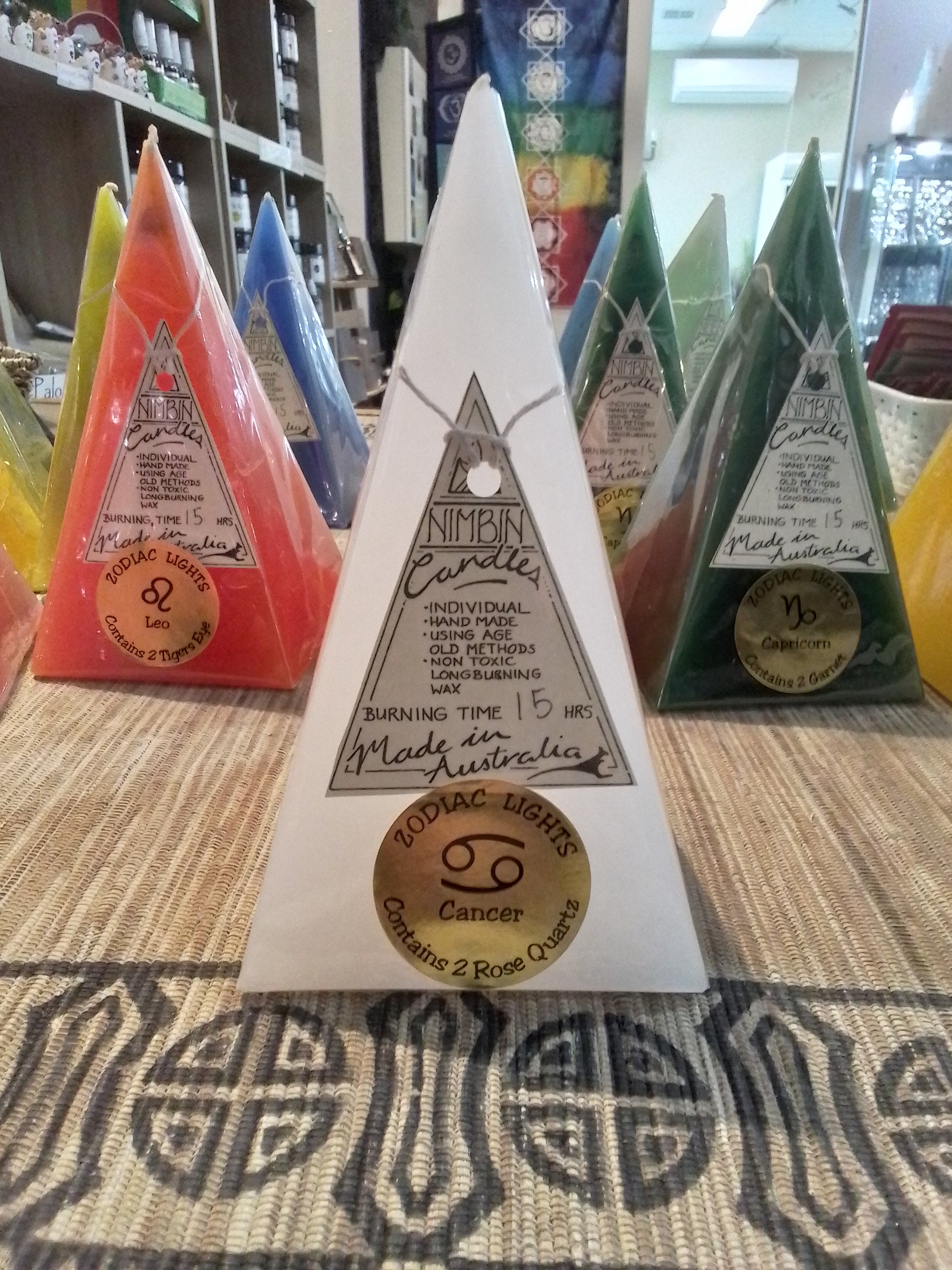 Nimbin Pyramid Zodiac Candle