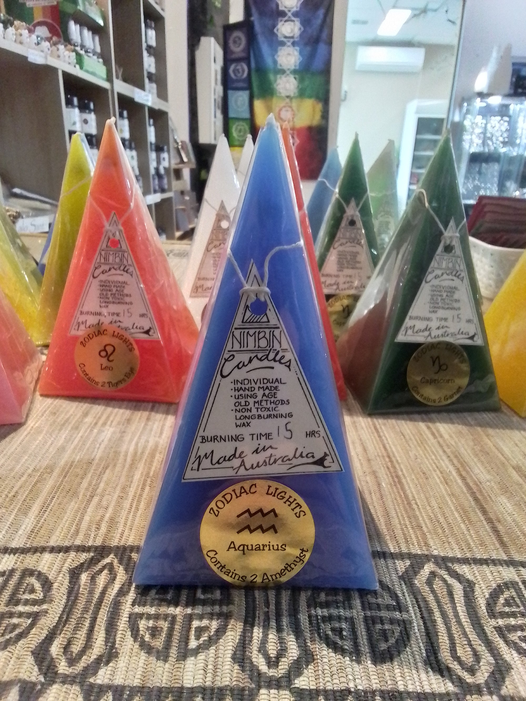 Nimbin Pyramid Zodiac Candle