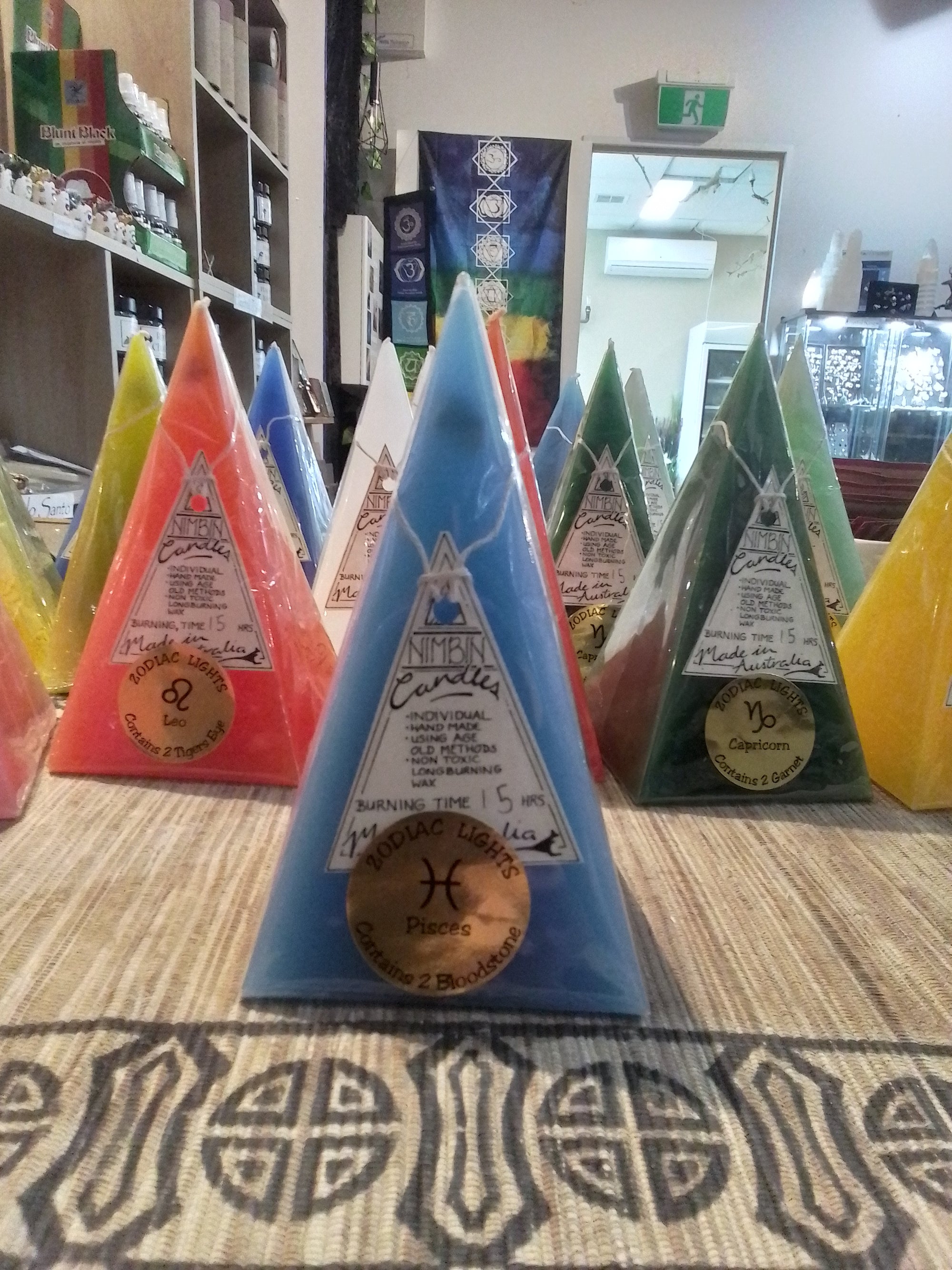 Nimbin Pyramid Zodiac Candle