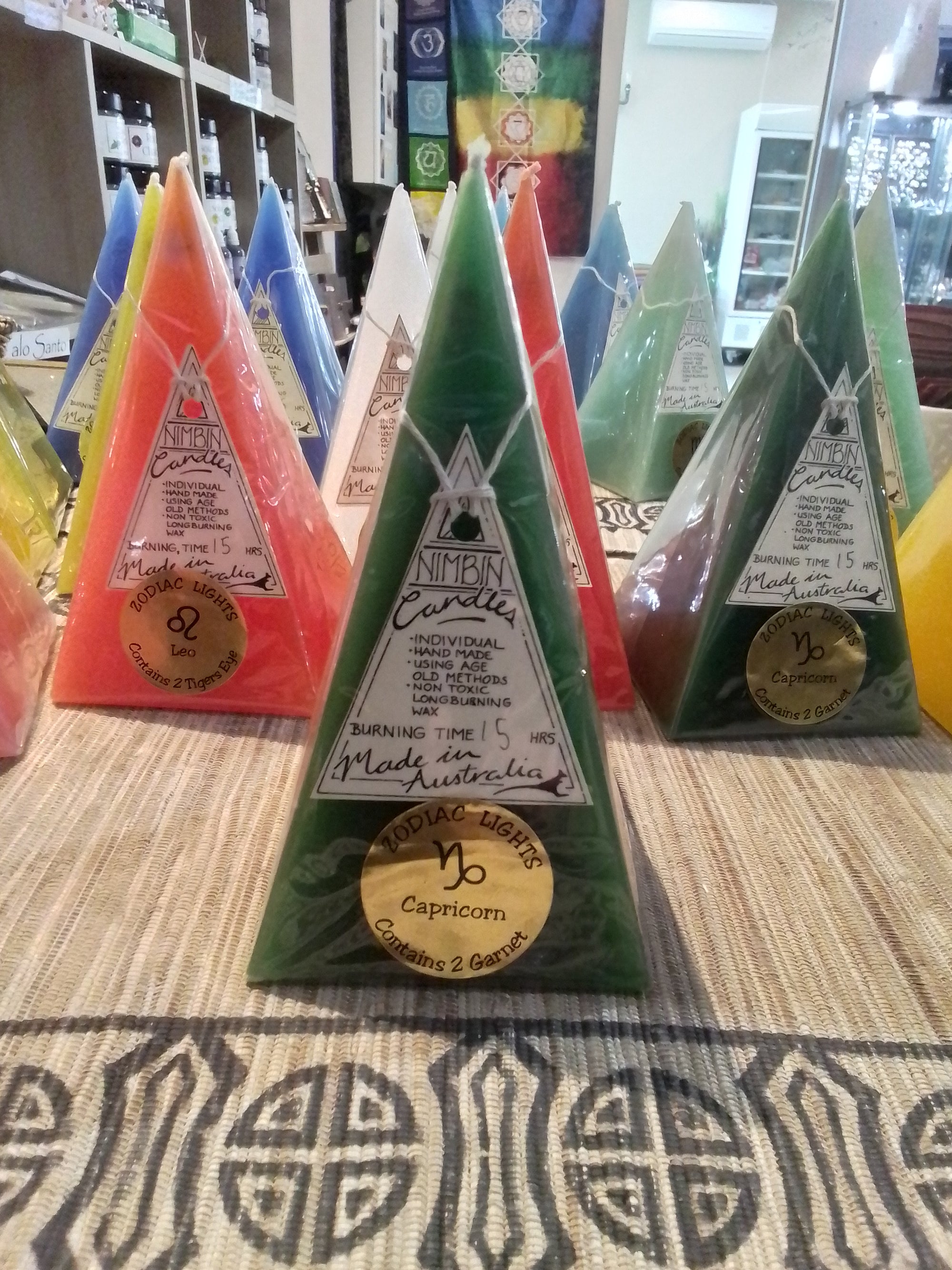 Nimbin Pyramid Zodiac Candle