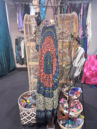 long dress with elastic