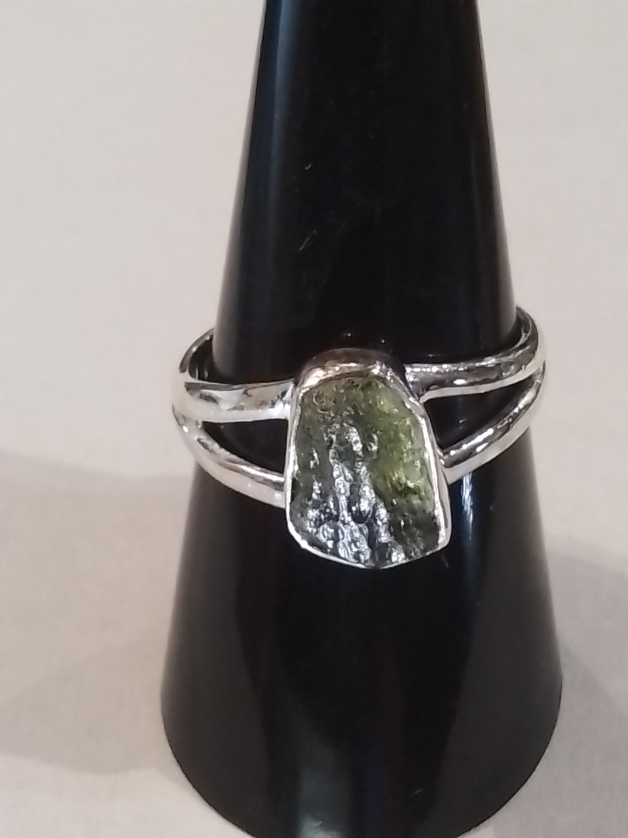 Rings-Sterling Silver-Moldavite