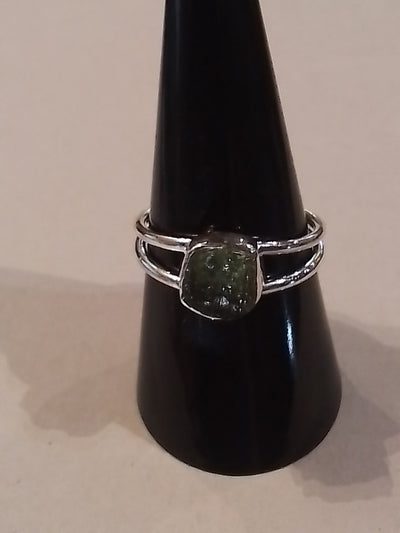 Rings-Sterling Silver-Moldavite