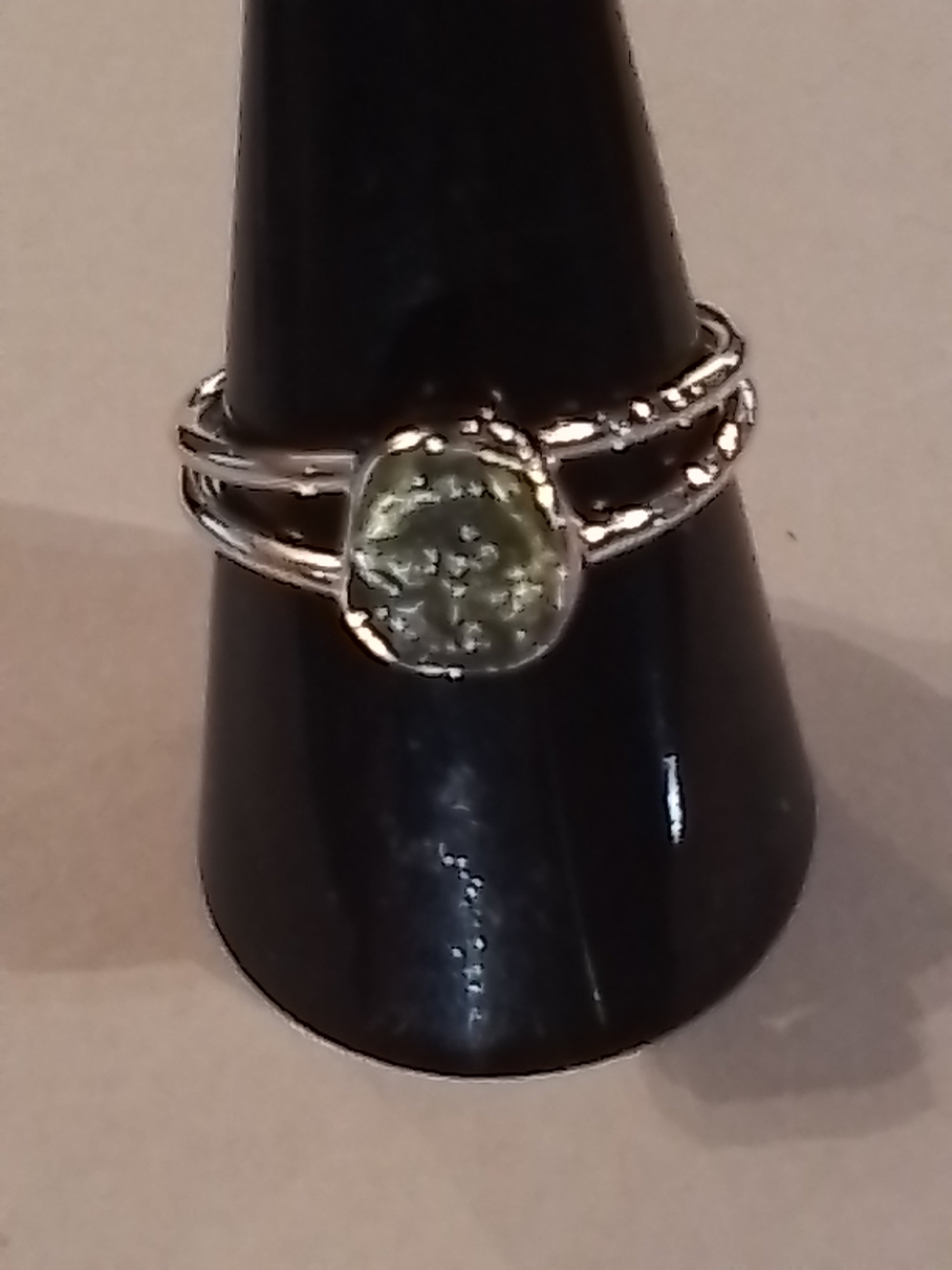 Rings-Sterling Silver-Moldavite