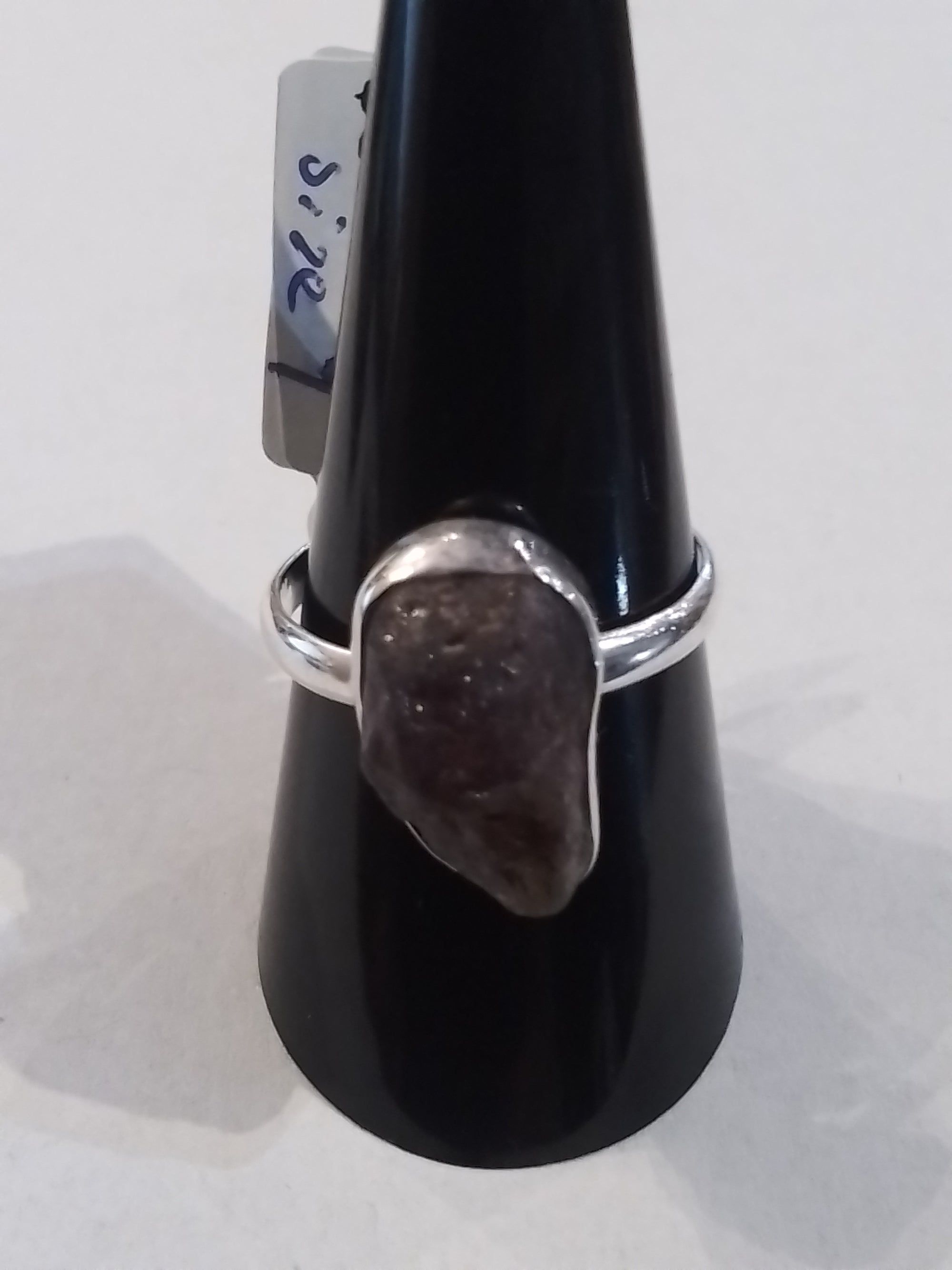 Rings-Sterling Silver-Style Raw Pink Tourmaline