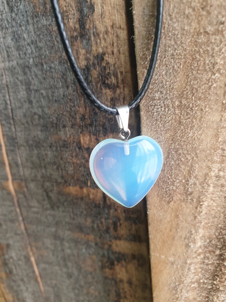Opalite heart deals necklace