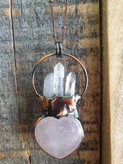 Copper and Quartz Necklace Assorted