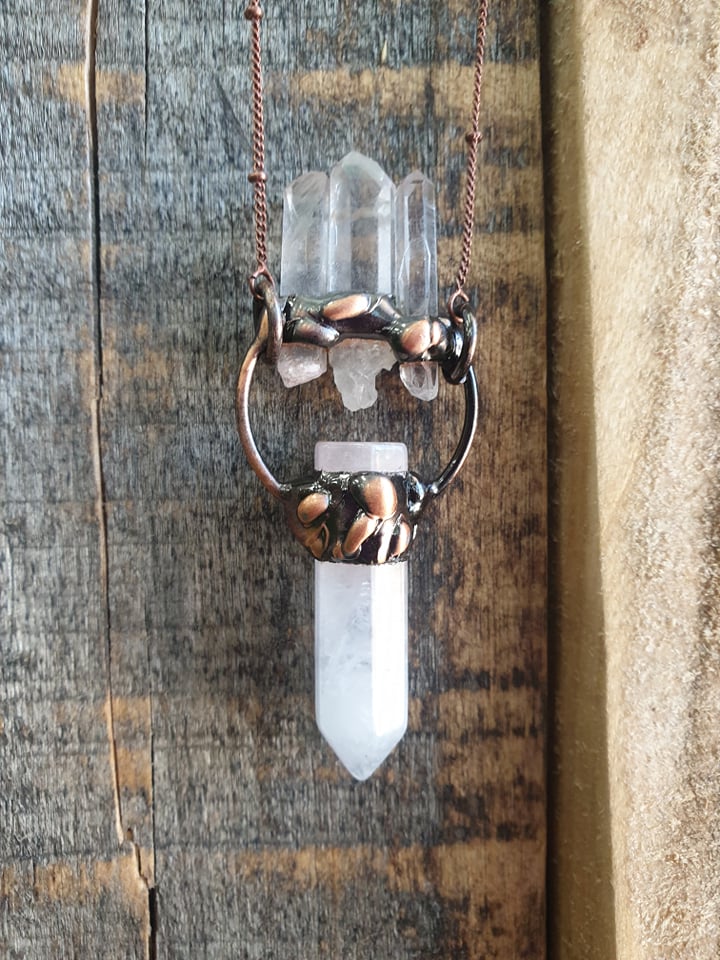 Copper and Quartz Necklace Assorted