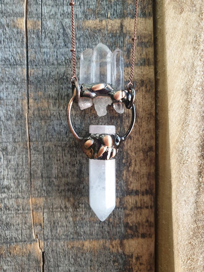 Copper and Quartz Necklace Assorted