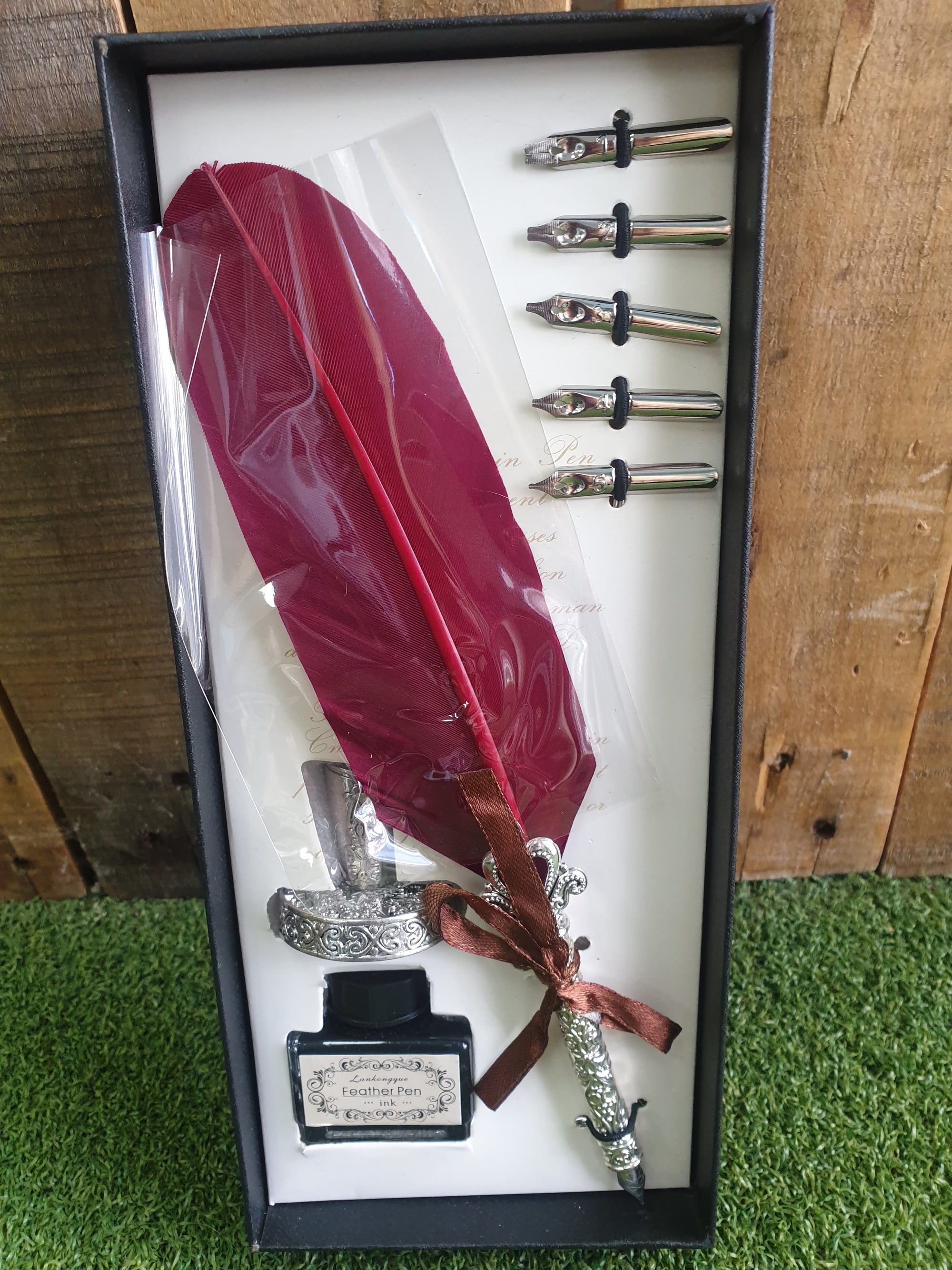 Feathered Calligraphy Pen Set Assorted