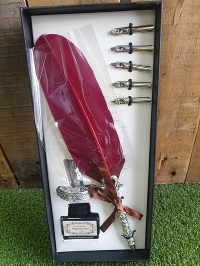 Feathered Calligraphy Pen Set Assorted