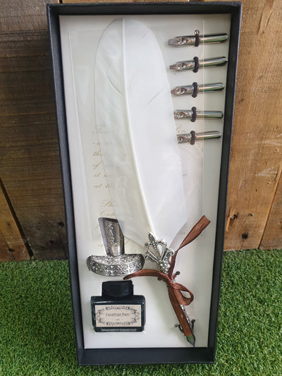 Feathered Calligraphy Pen Set Assorted