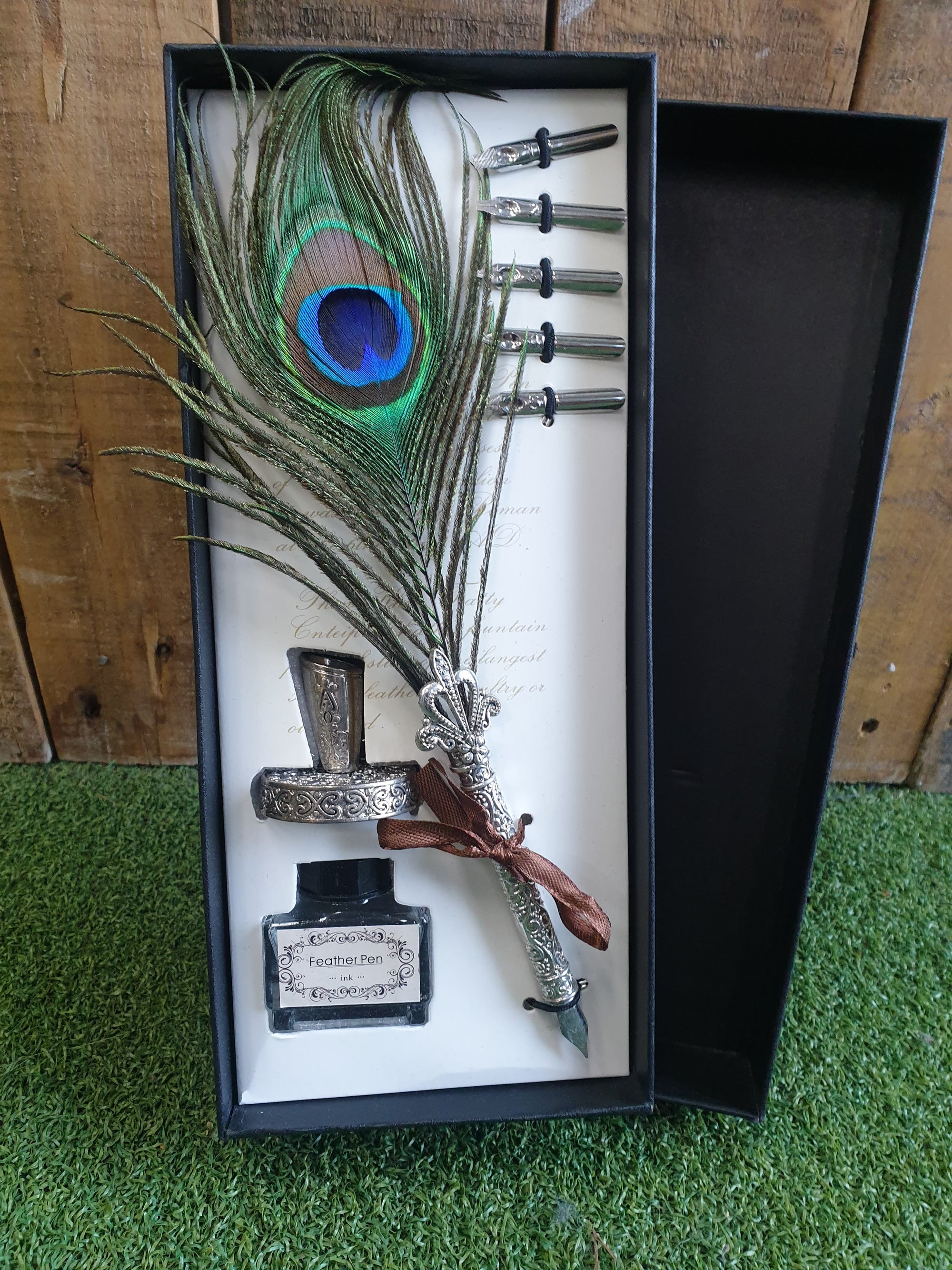 Feathered Calligraphy Pen Set Assorted