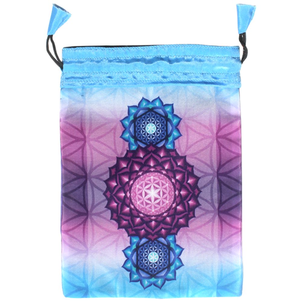 TAROT BAG - Flower of Life Printed 15cm x 20cm