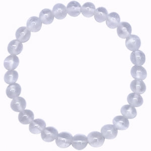 Bracelet - Selenite 6mm tumbled