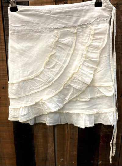 Cream Wrap Skirt