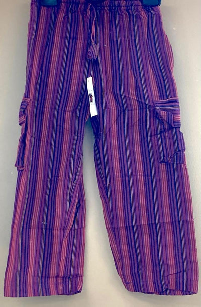 Long Stripe Kid Cargo Pants